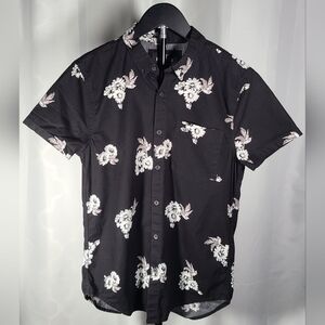Hollister Black Floral Men's Casual Shirt